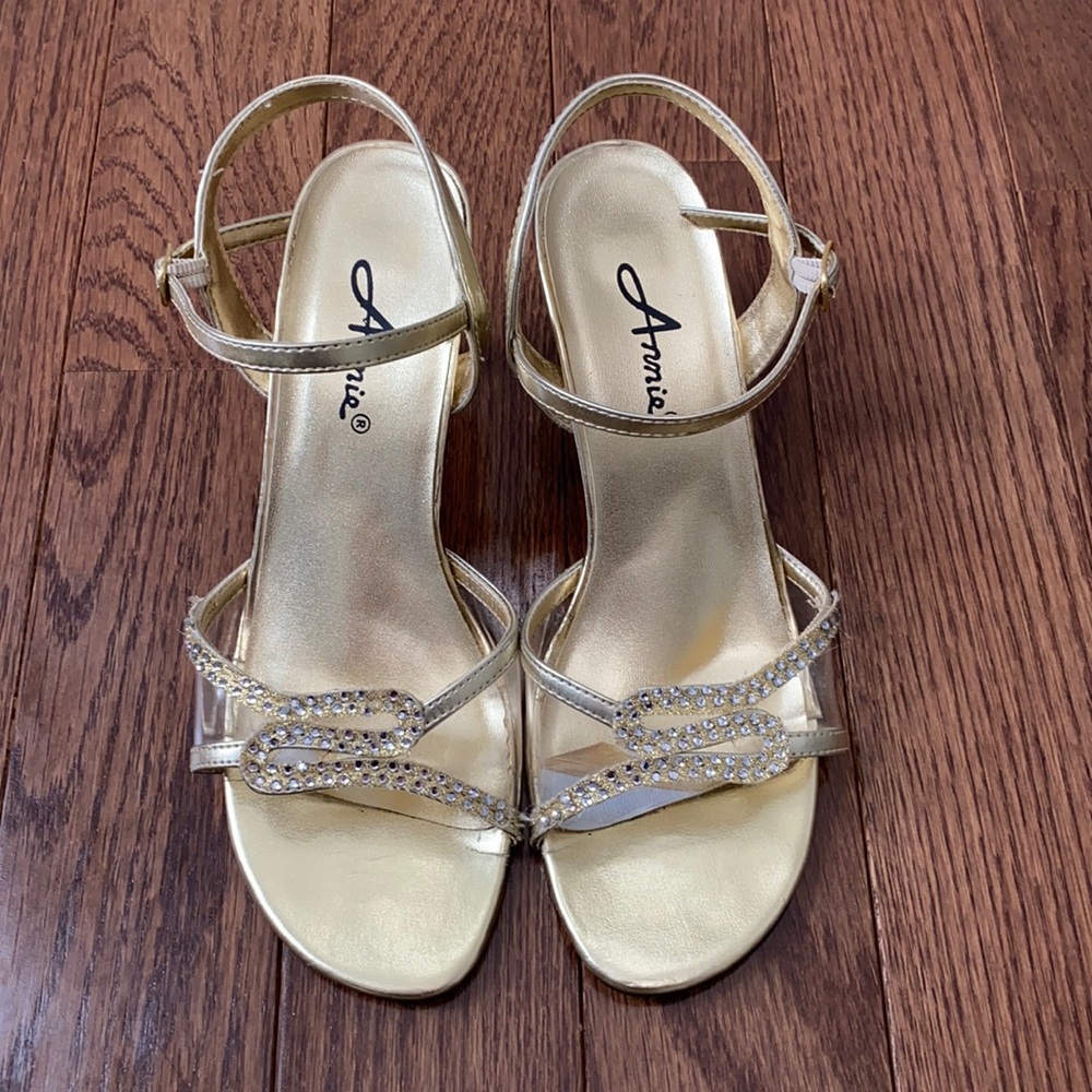 2 for $10 - Gold Dress Shoes By Annie, Size 8
